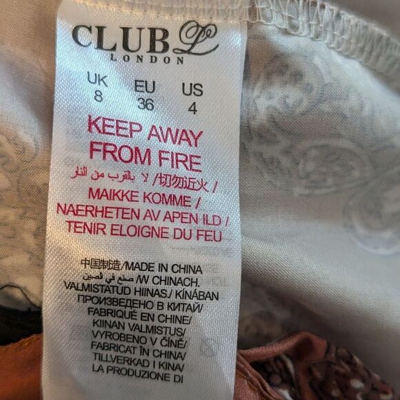 Club L London Brown and Black Satin Bed Jacket or Blouse - Picture 6 of 8